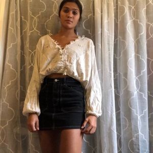 Free People cream peasant blouse